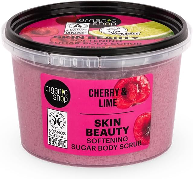 Organic Shop 250ml Body Scrub Cherry Blossom Exfoliating Cherry & White Chocolate