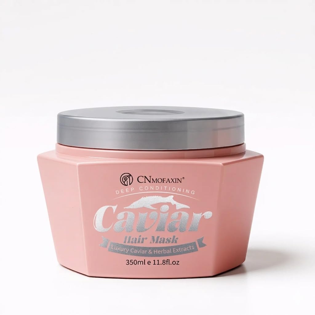 Deep Conditioning Hair Mask 350ml - Caviar & Keratin Hair Repair Treatment for Dry, Frizzy, Damaged Hair - Sulfate Free Moisturising Hair Mask with Botanical Extracts for Softness & Shine