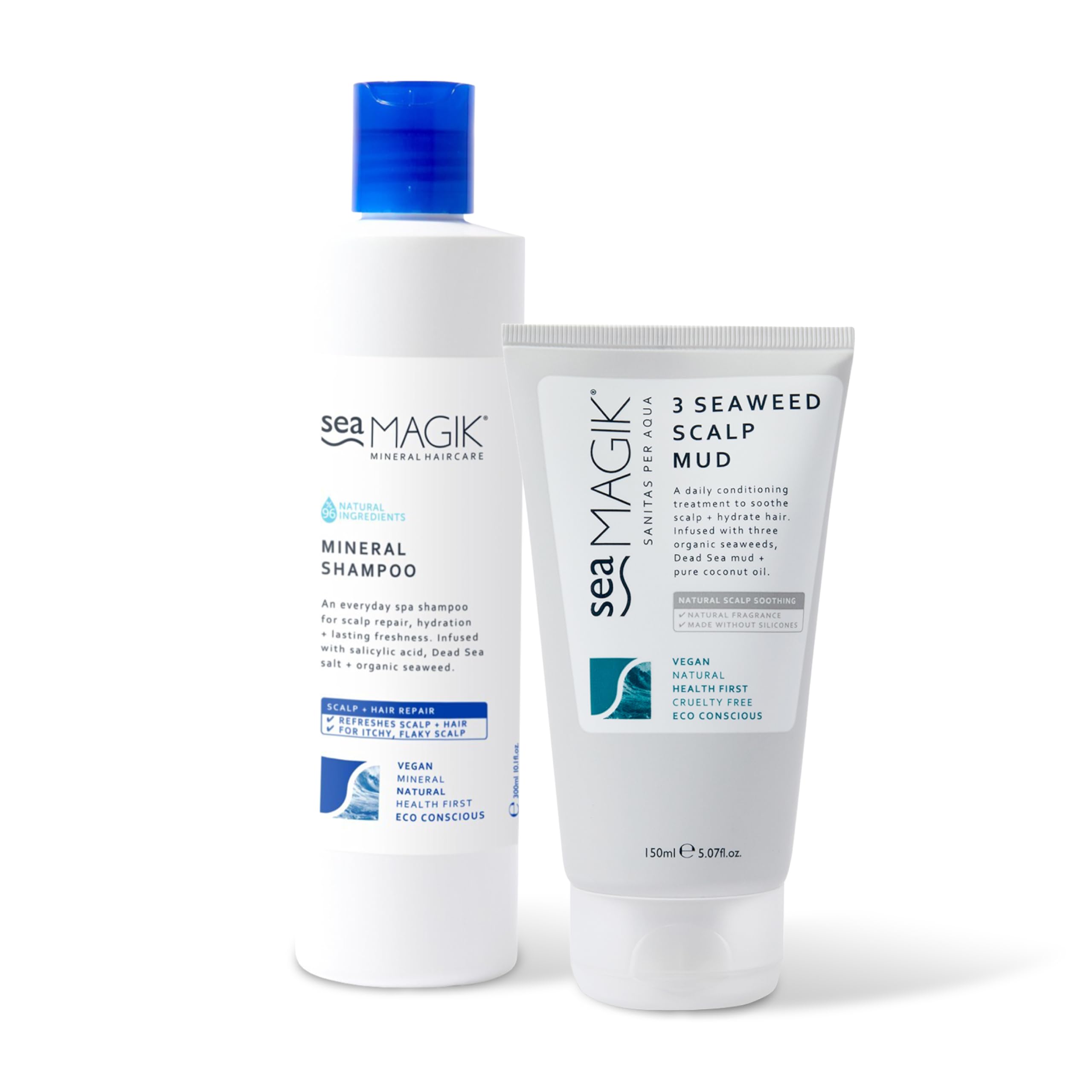 Sea Magik - Salicylic Acid Shampoo for Psoriasis & Itchy Scalp Relief, Soothing Antibacterial Seaweed Treatment for Medicated Conditions Like Folliculitis, Eczema & Scalp Acne, Cruelty-Free (300ml)