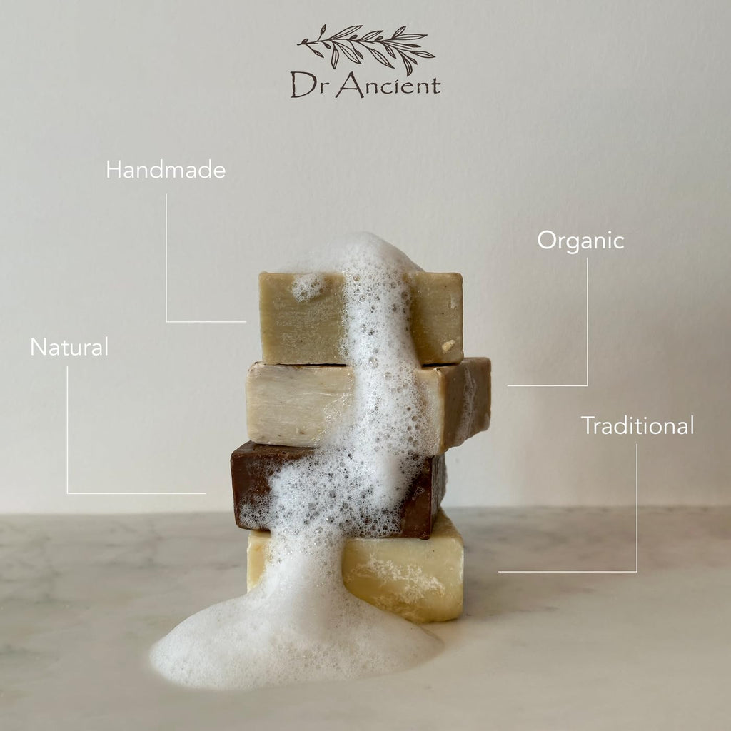 Dr.Ancient Turmeric Soap Bar, Organic Soap Bars Handcrafted the Traditional Way, Natural Chemical-Free, Vegan, Used for Face Wash, Body Wash, and Hand Cleansing, Nourishing & Daily Skincare Routine