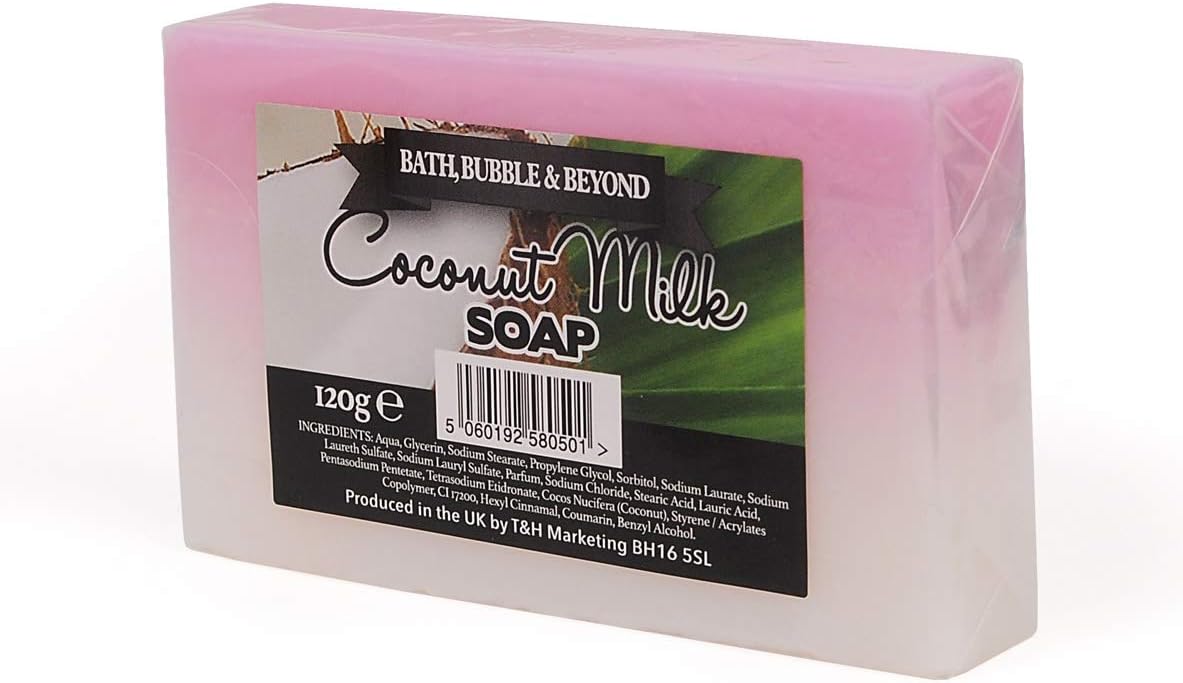 Coconut Milk Ice Glycerin Soap Slice - Bath Bubble & Beyond 100g by Bath Bubble & Beyond