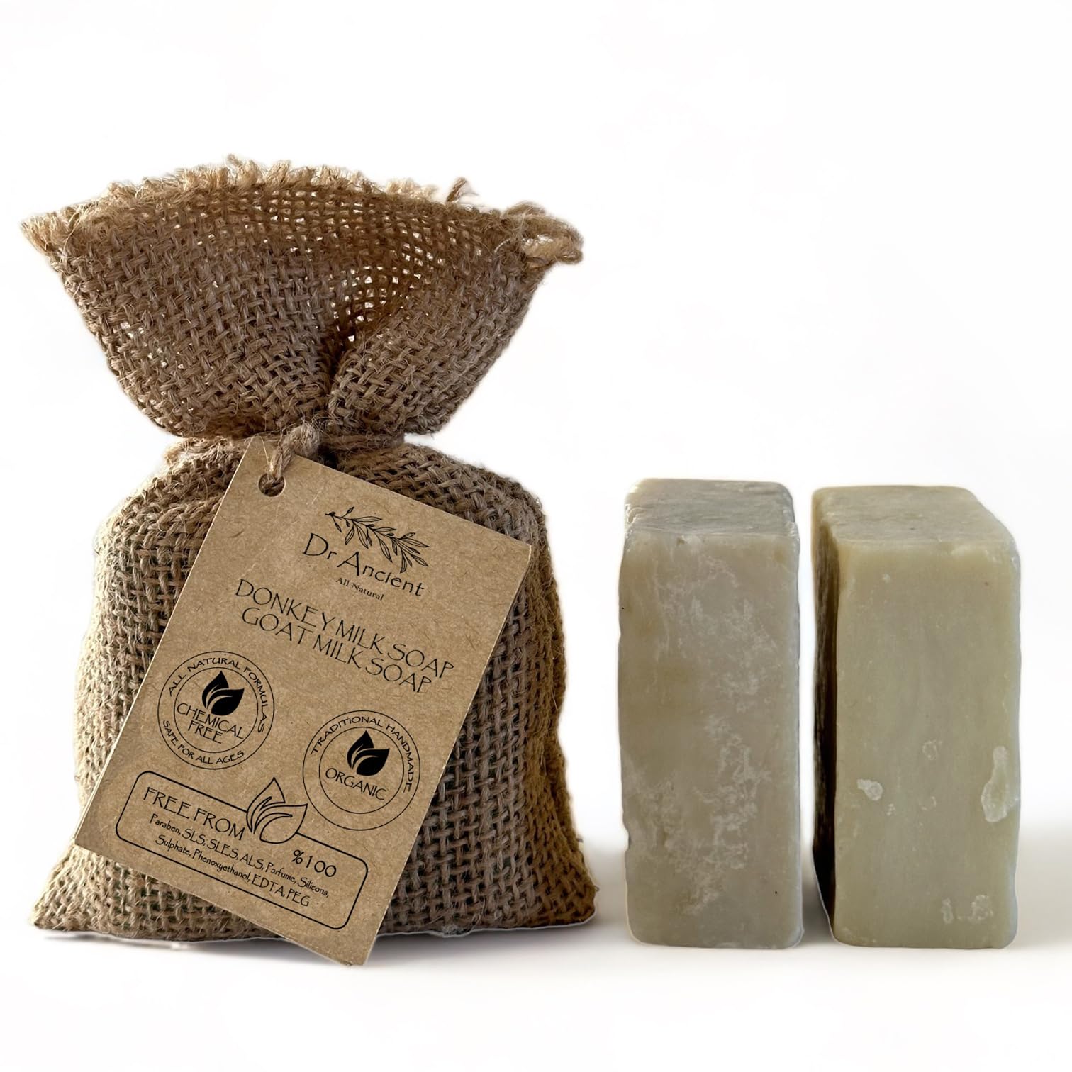 Dr.Ancient Turmeric Soap Bar, Organic Soap Bars Handcrafted the Traditional Way, Natural Chemical-Free, Vegan, Used for Face Wash, Body Wash, and Hand Cleansing, Nourishing & Daily Skincare Routine