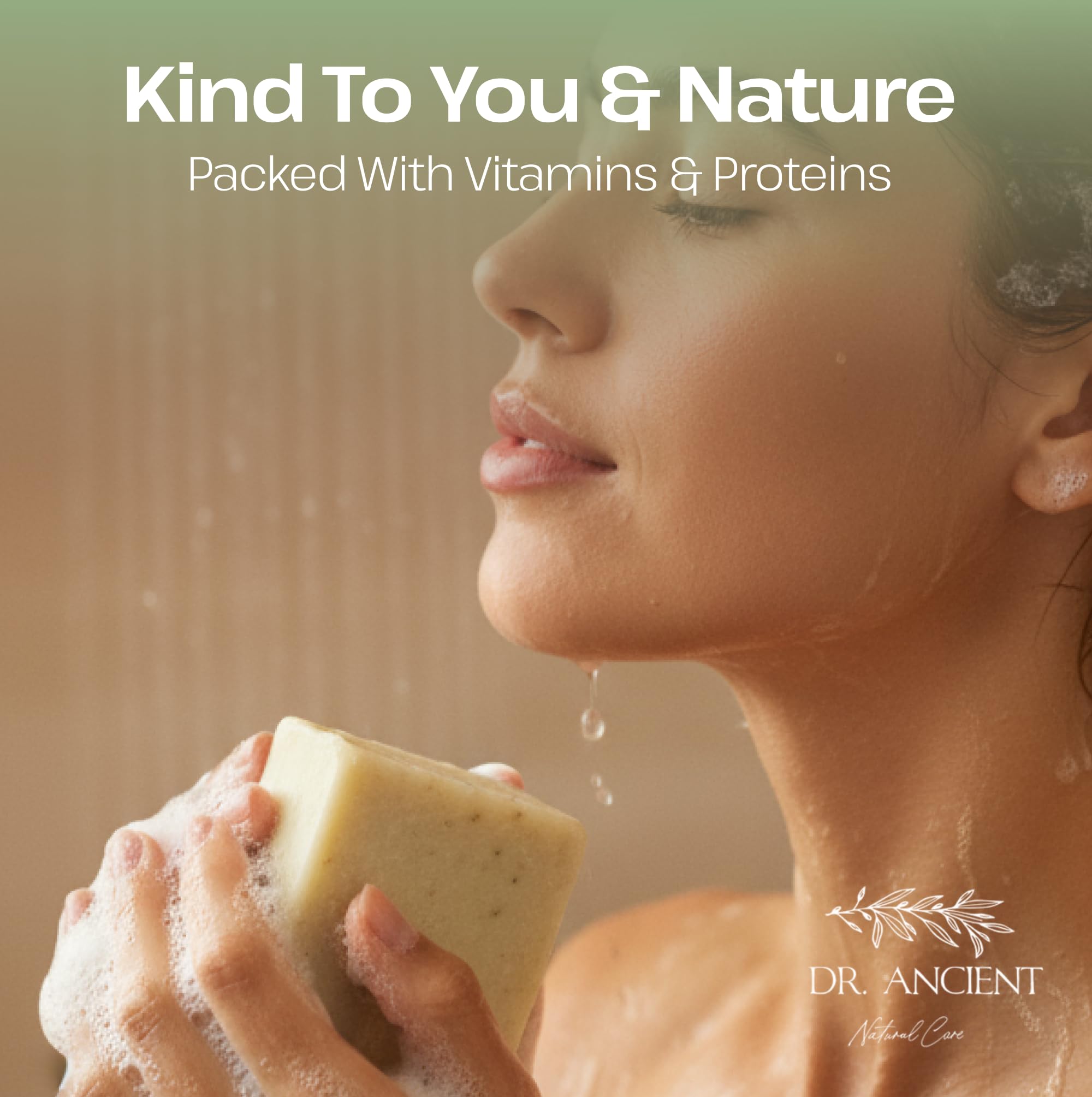 Dr.Ancient Turmeric Soap Bar, Organic Soap Bars Handcrafted the Traditional Way, Natural Chemical-Free, Vegan, Used for Face Wash, Body Wash, and Hand Cleansing, Nourishing & Daily Skincare Routine