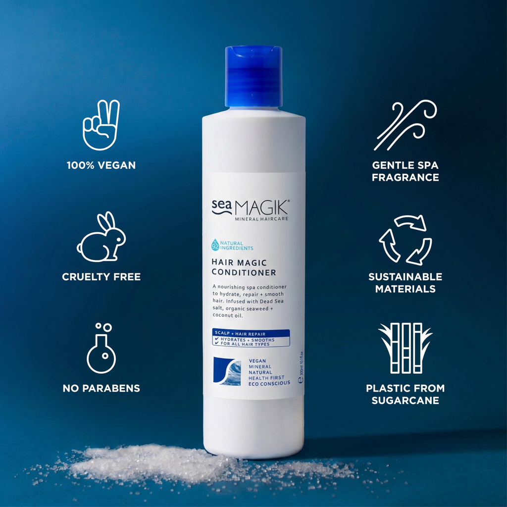 Sea Magik - Salicylic Acid Shampoo for Psoriasis & Itchy Scalp Relief, Soothing Antibacterial Seaweed Treatment for Medicated Conditions Like Folliculitis, Eczema & Scalp Acne, Cruelty-Free (300ml)