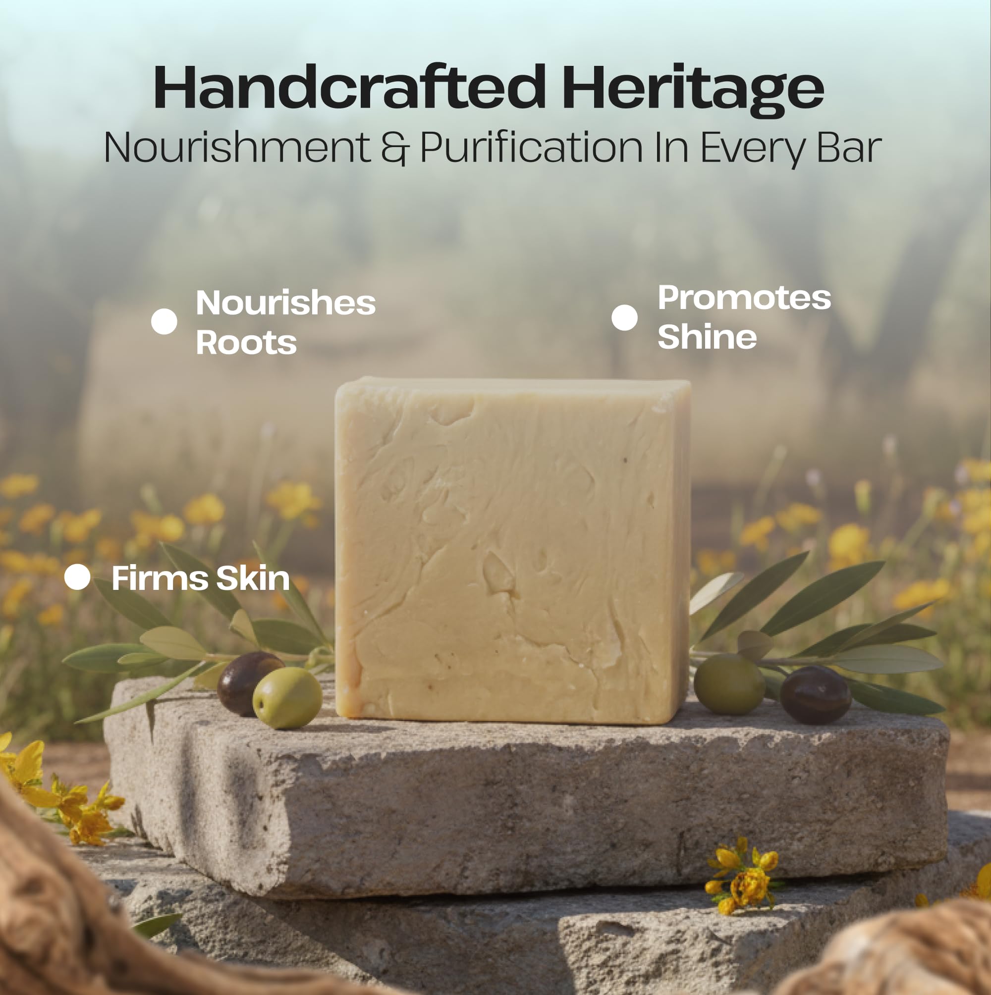 Dr.Ancient Turmeric Soap Bar, Organic Soap Bars Handcrafted the Traditional Way, Natural Chemical-Free, Vegan, Used for Face Wash, Body Wash, and Hand Cleansing, Nourishing & Daily Skincare Routine