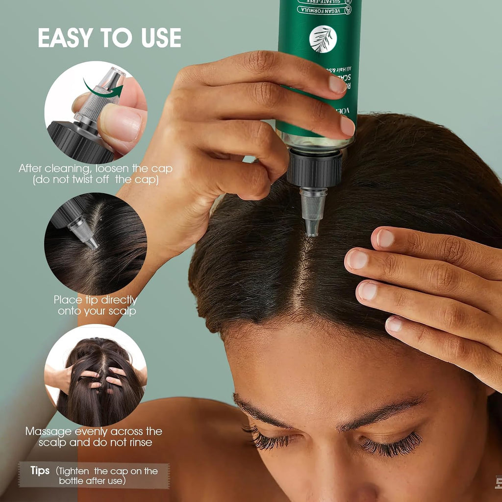 Rosemary & Tea Tree Scalp Treatment, Leave In Scalp Exfoliating, 120 ML | Anti-Dandruff, Dry & Itchy Scalp Relief, Hydrating Scalp Oil, Strengthens Hair Roots, Exfoliating Scalp Treatment