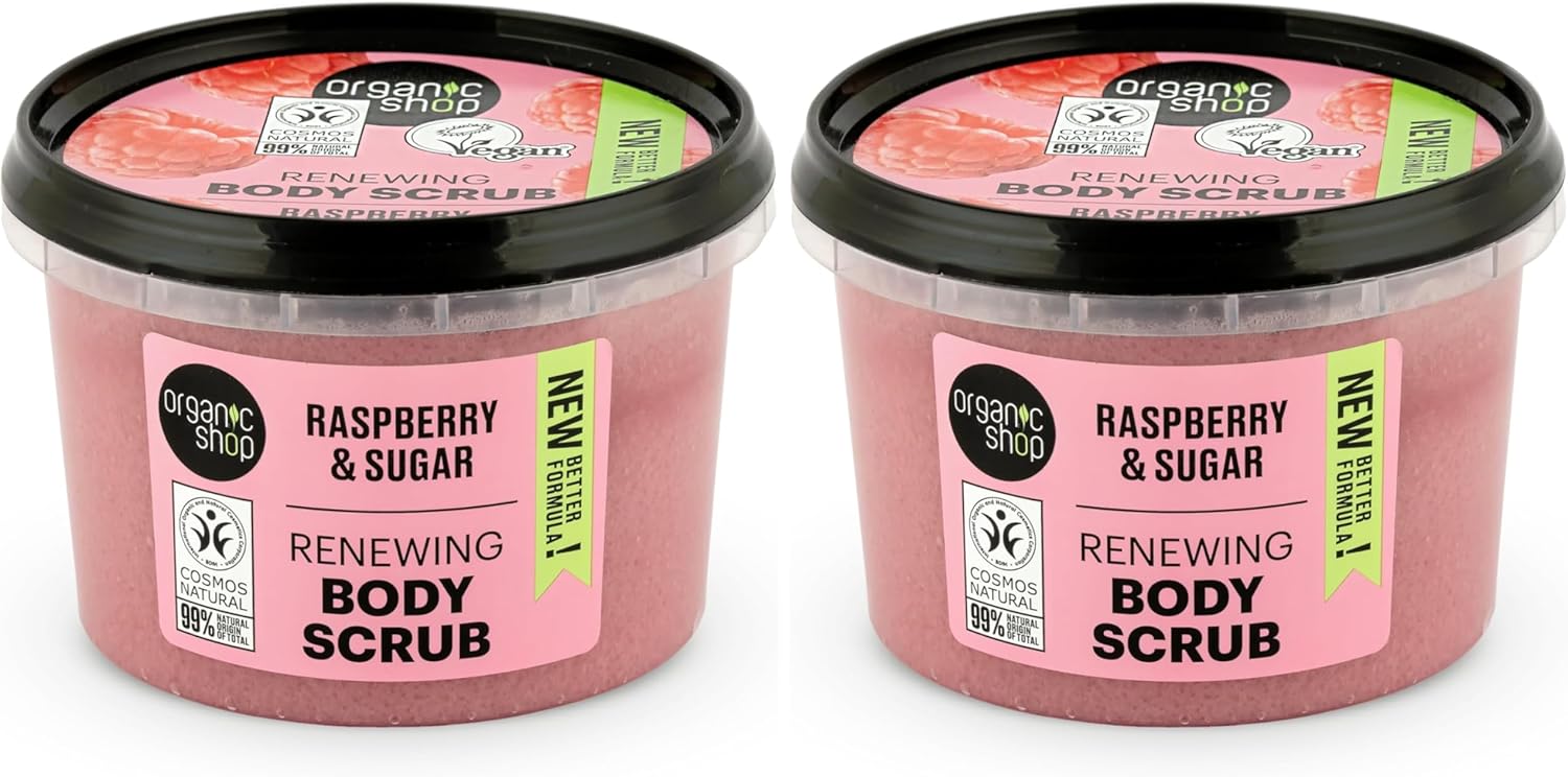 Organic Shop 250ml Body Scrub Cherry Blossom Exfoliating Cherry & White Chocolate