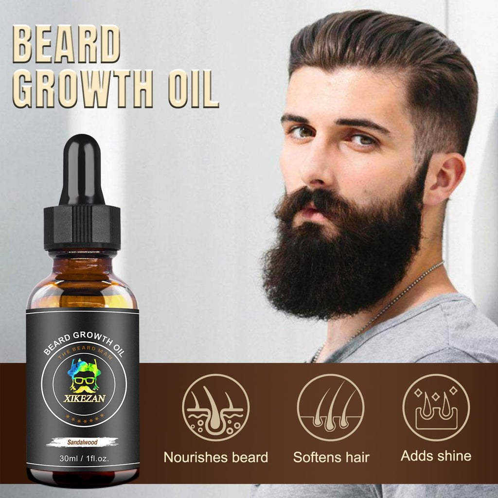 XIKEZAN Beard Grooming Kit for Men Gifts w/Beard Conditioner, 2 Scent Oil, Birthday Christmas Secret Santa Stocking Fillers Gifts for Men Him Dad Husband Boyfriend