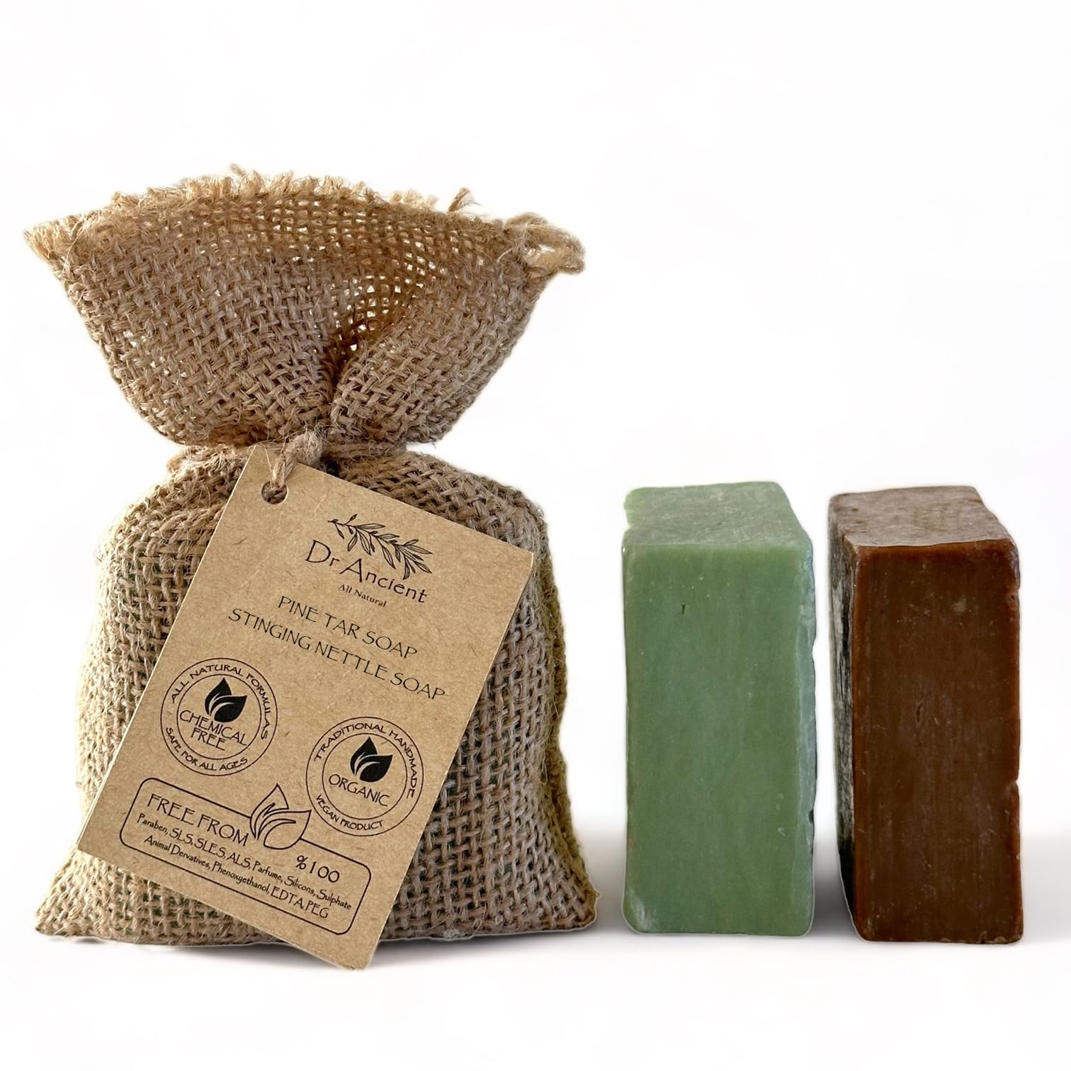 Dr.Ancient Turmeric Soap Bar, Organic Soap Bars Handcrafted the Traditional Way, Natural Chemical-Free, Vegan, Used for Face Wash, Body Wash, and Hand Cleansing, Nourishing & Daily Skincare Routine