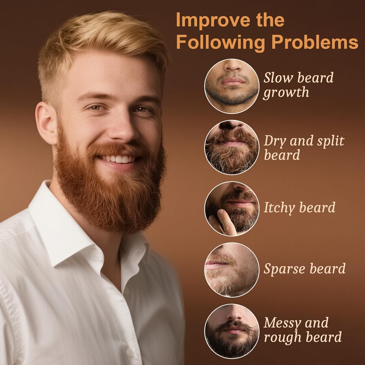 Beard Oil 5 Pack,Pure & Natural Sandalwood,Cedarwood,Vanilla,Sweet Orange,Unscented for Men Beard Growth,Soften,Moisturize,Strength,Christmas Fathers Valentines Gifts for Men Him Dad Boyfriend Husband