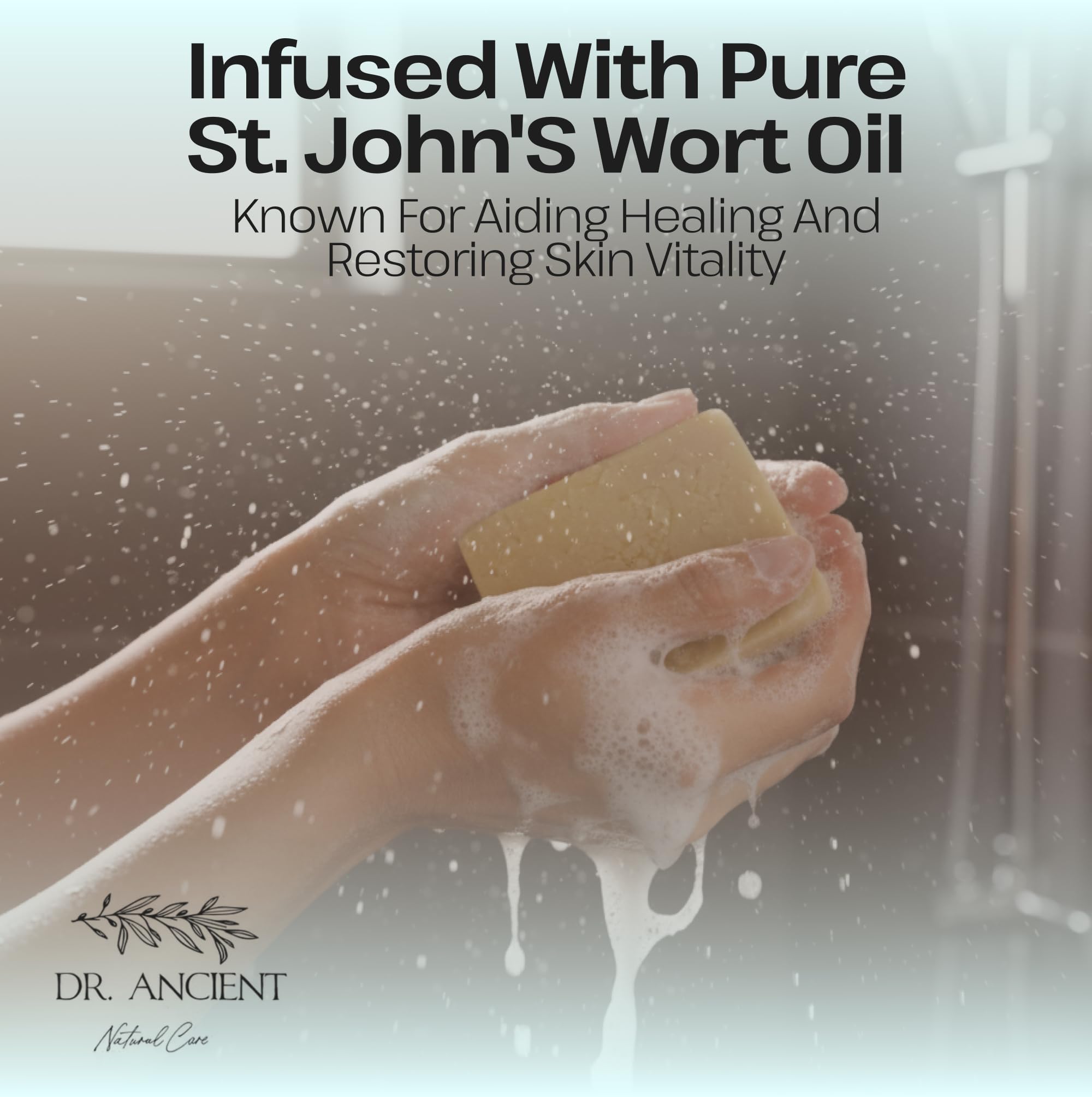 Dr.Ancient Turmeric Soap Bar, Organic Soap Bars Handcrafted the Traditional Way, Natural Chemical-Free, Vegan, Used for Face Wash, Body Wash, and Hand Cleansing, Nourishing & Daily Skincare Routine