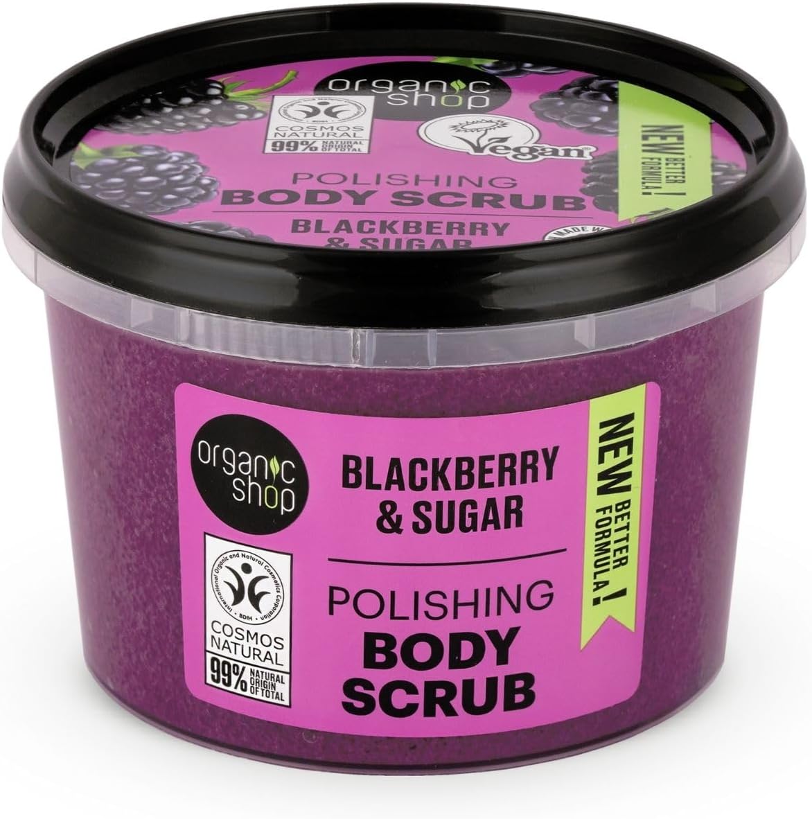 Organic Shop 250ml Body Scrub Cherry Blossom Exfoliating Cherry & White Chocolate