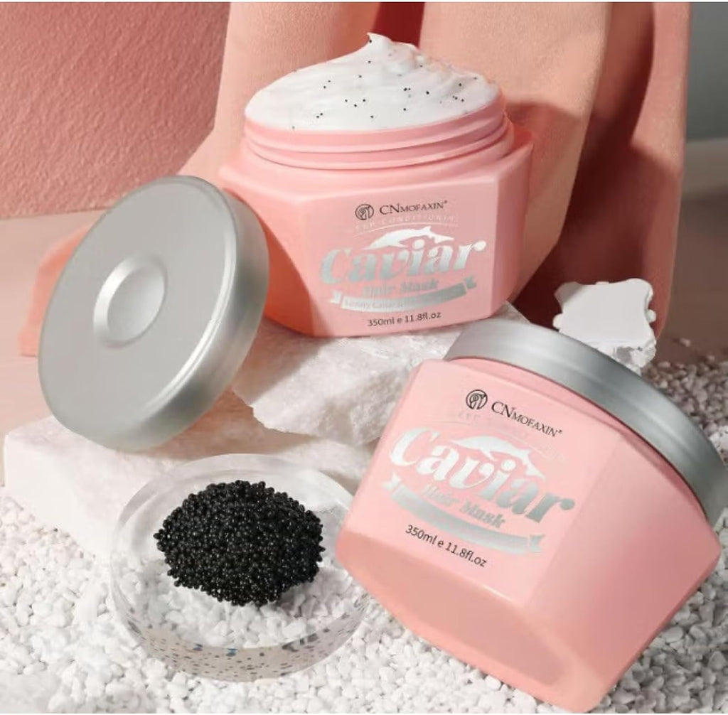 Deep Conditioning Hair Mask 350ml - Caviar & Keratin Hair Repair Treatment for Dry, Frizzy, Damaged Hair - Sulfate Free Moisturising Hair Mask with Botanical Extracts for Softness & Shine