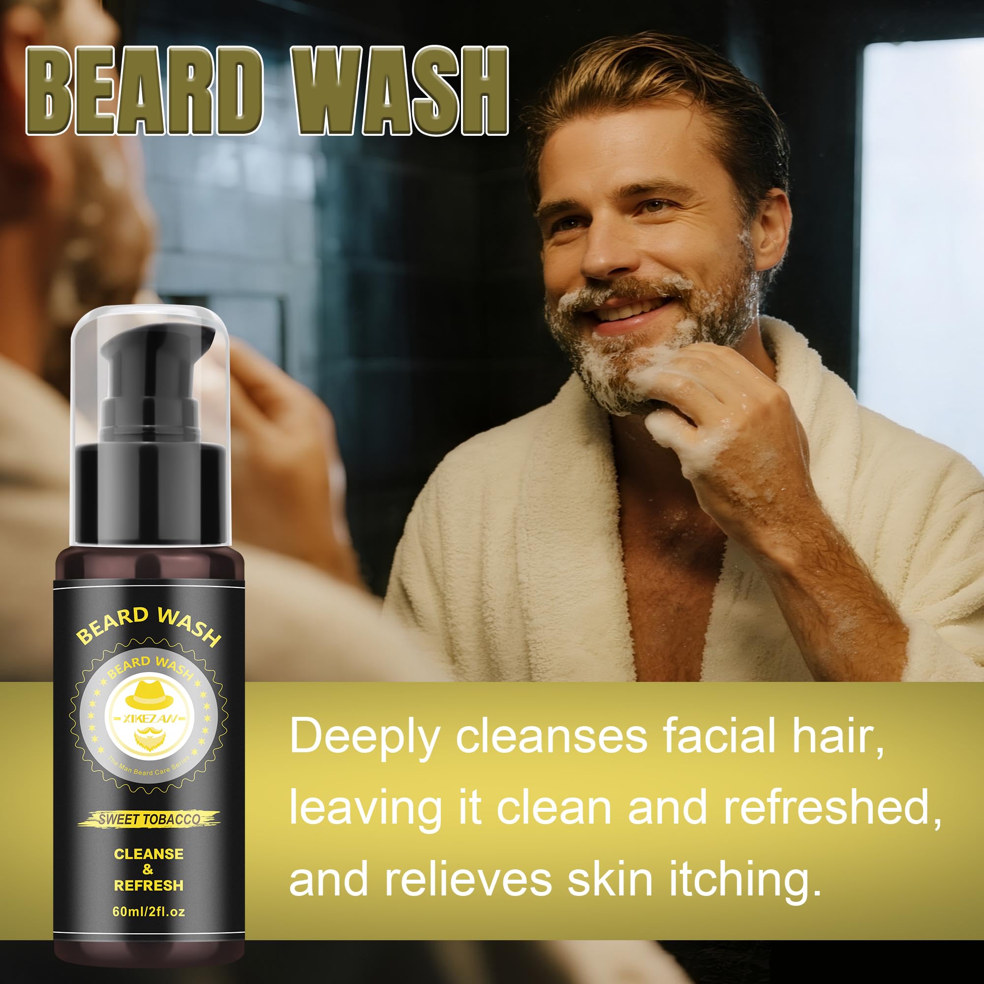 XIKEZAN Beard Grooming Kit for Men Gifts w/Beard Conditioner, 2 Scent Oil, Birthday Christmas Secret Santa Stocking Fillers Gifts for Men Him Dad Husband Boyfriend