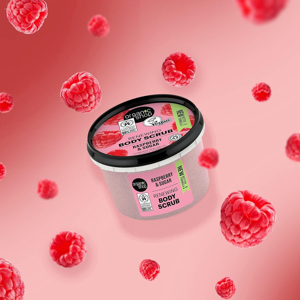 Organic Shop 250ml Body Scrub Cherry Blossom Exfoliating Cherry & White Chocolate