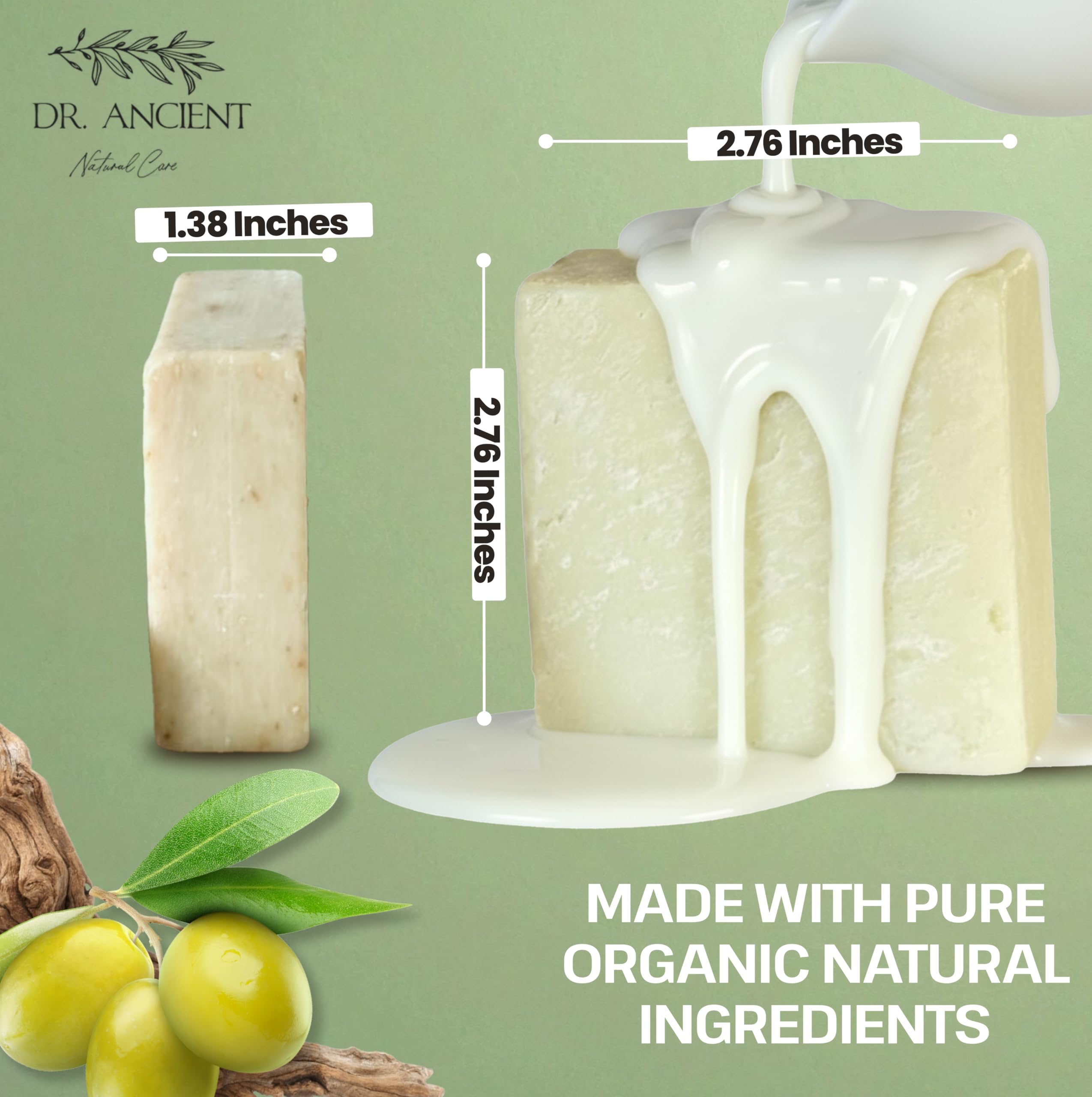 Dr.Ancient Turmeric Soap Bar, Organic Soap Bars Handcrafted the Traditional Way, Natural Chemical-Free, Vegan, Used for Face Wash, Body Wash, and Hand Cleansing, Nourishing & Daily Skincare Routine