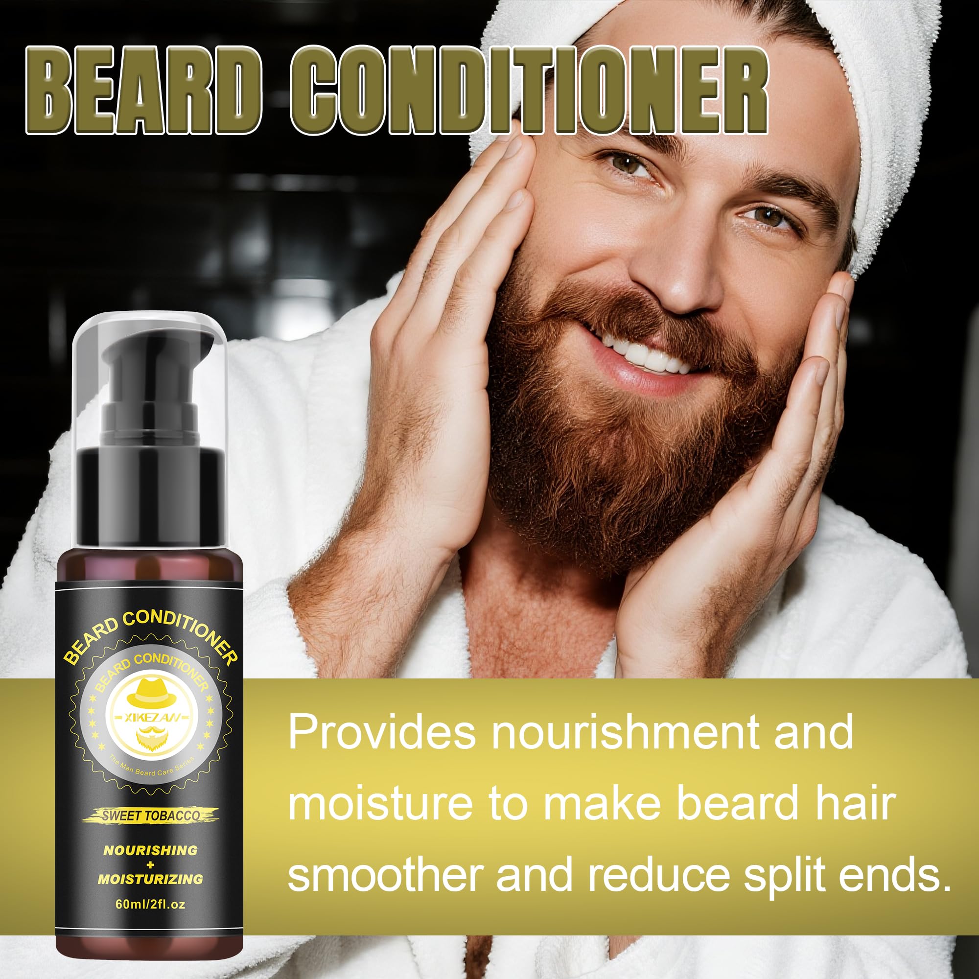 XIKEZAN Beard Grooming Kit for Men Gifts w/Beard Conditioner, 2 Scent Oil, Birthday Christmas Secret Santa Stocking Fillers Gifts for Men Him Dad Husband Boyfriend