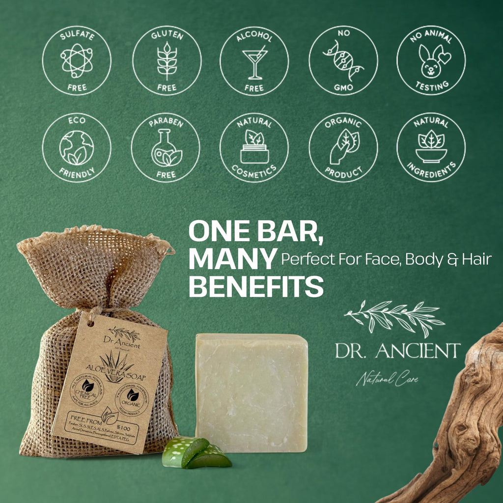 Dr.Ancient Turmeric Soap Bar, Organic Soap Bars Handcrafted the Traditional Way, Natural Chemical-Free, Vegan, Used for Face Wash, Body Wash, and Hand Cleansing, Nourishing & Daily Skincare Routine