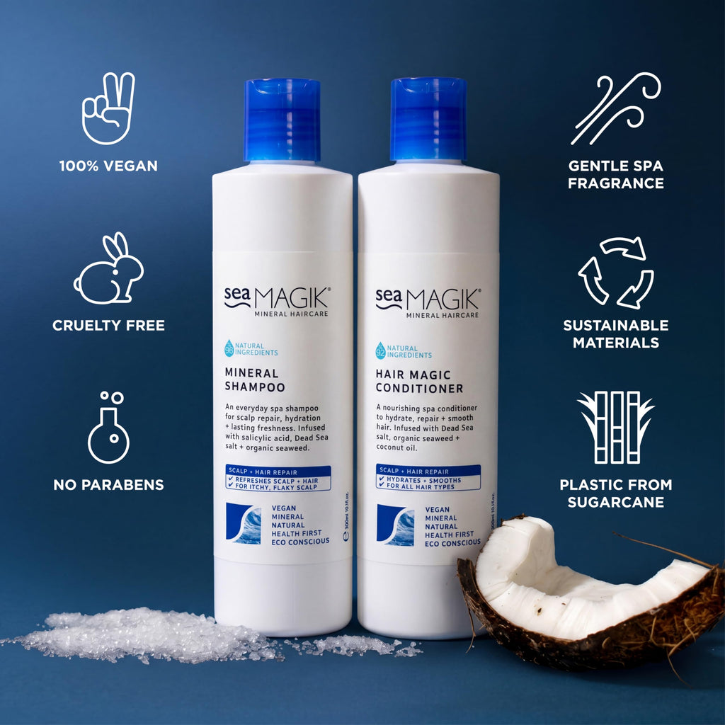 Sea Magik - Salicylic Acid Shampoo for Psoriasis & Itchy Scalp Relief, Soothing Antibacterial Seaweed Treatment for Medicated Conditions Like Folliculitis, Eczema & Scalp Acne, Cruelty-Free (300ml)