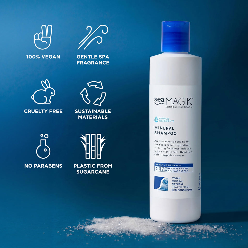 Sea Magik - Salicylic Acid Shampoo for Psoriasis & Itchy Scalp Relief, Soothing Antibacterial Seaweed Treatment for Medicated Conditions Like Folliculitis, Eczema & Scalp Acne, Cruelty-Free (300ml)