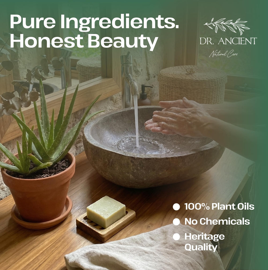 Dr.Ancient Turmeric Soap Bar, Organic Soap Bars Handcrafted the Traditional Way, Natural Chemical-Free, Vegan, Used for Face Wash, Body Wash, and Hand Cleansing, Nourishing & Daily Skincare Routine