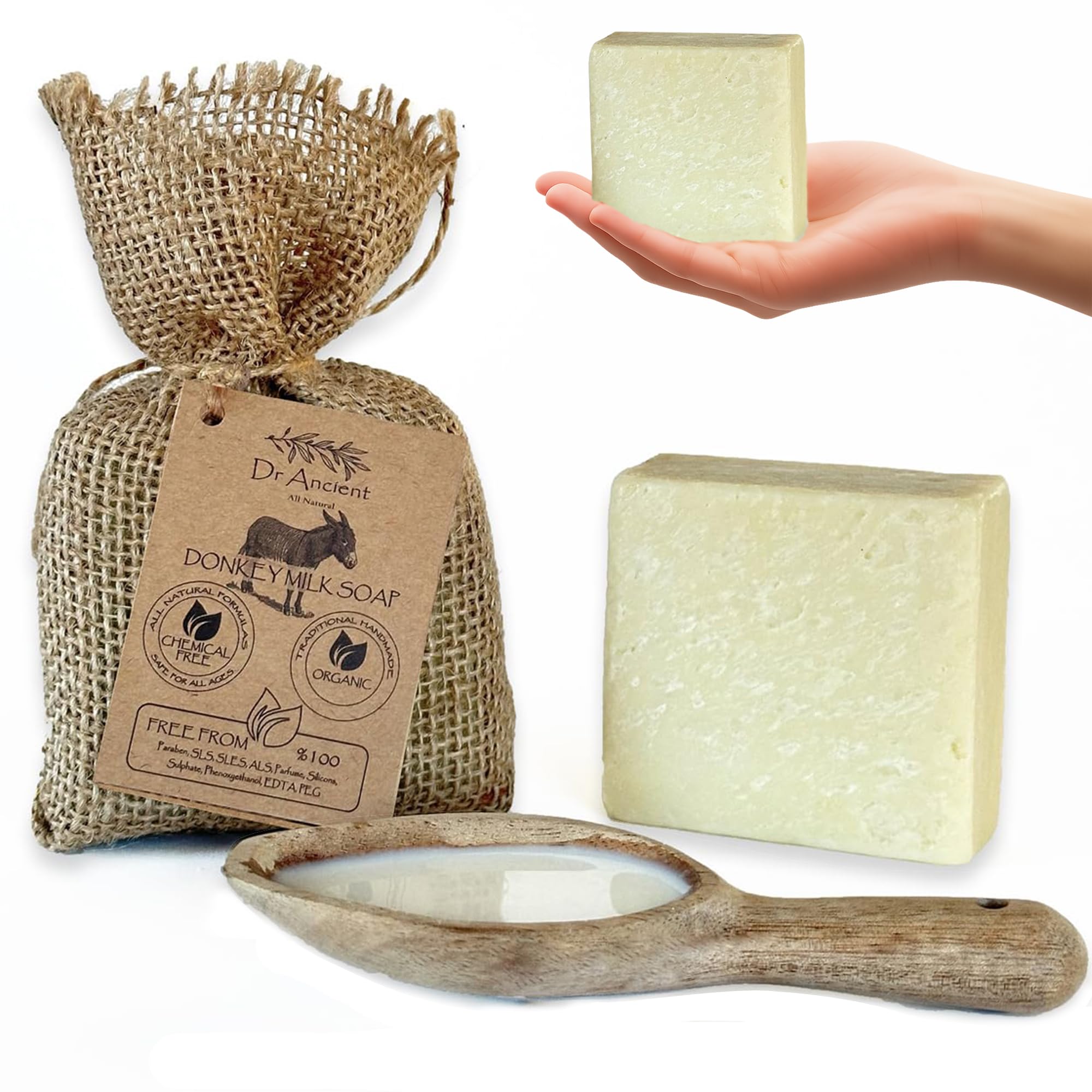 Dr.Ancient Turmeric Soap Bar, Organic Soap Bars Handcrafted the Traditional Way, Natural Chemical-Free, Vegan, Used for Face Wash, Body Wash, and Hand Cleansing, Nourishing & Daily Skincare Routine