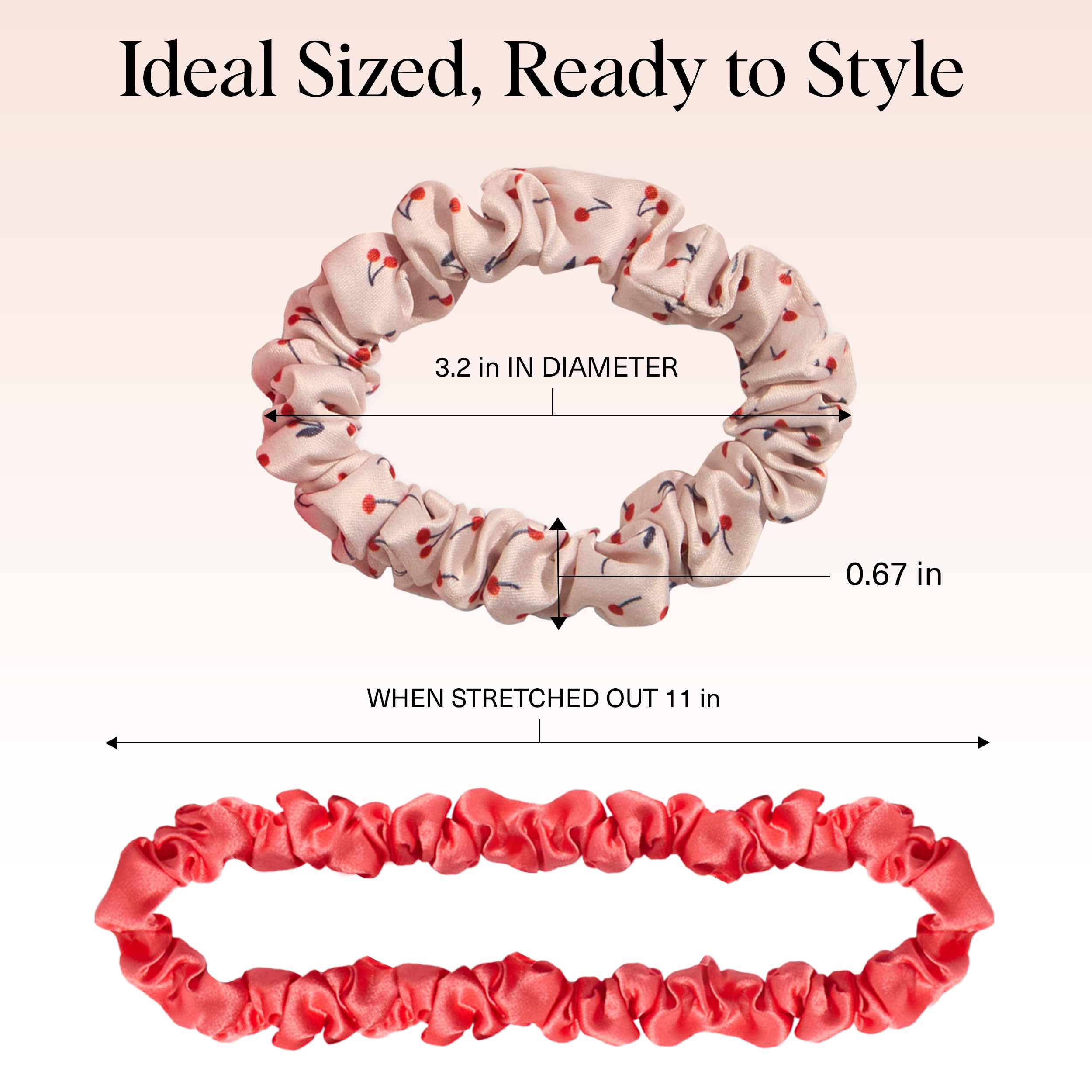 Kitsch Satin Scrunchies for Women - No Crease Hair Ties for Girls | Scrunchies For All Hair Types and Textures, Perfect for Day or Night | Ideal Gifts for Women - 6 Pcs, Terracotta