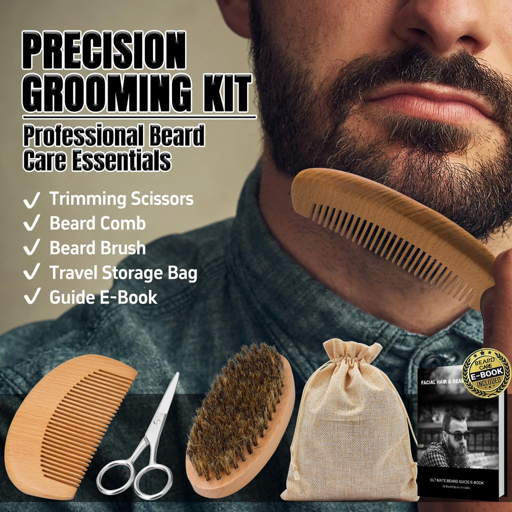 XIKEZAN Beard Grooming Kit for Men Gifts w/Beard Conditioner, 2 Scent Oil, Birthday Christmas Secret Santa Stocking Fillers Gifts for Men Him Dad Husband Boyfriend
