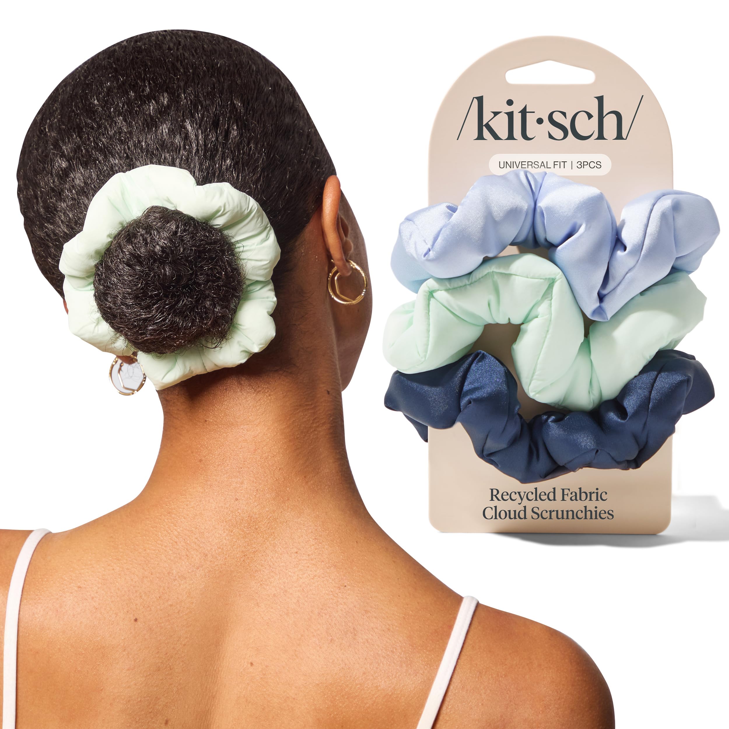 Kitsch Satin Scrunchies for Women - No Crease Hair Ties for Girls | Scrunchies For All Hair Types and Textures, Perfect for Day or Night | Ideal Gifts for Women - 6 Pcs, Terracotta