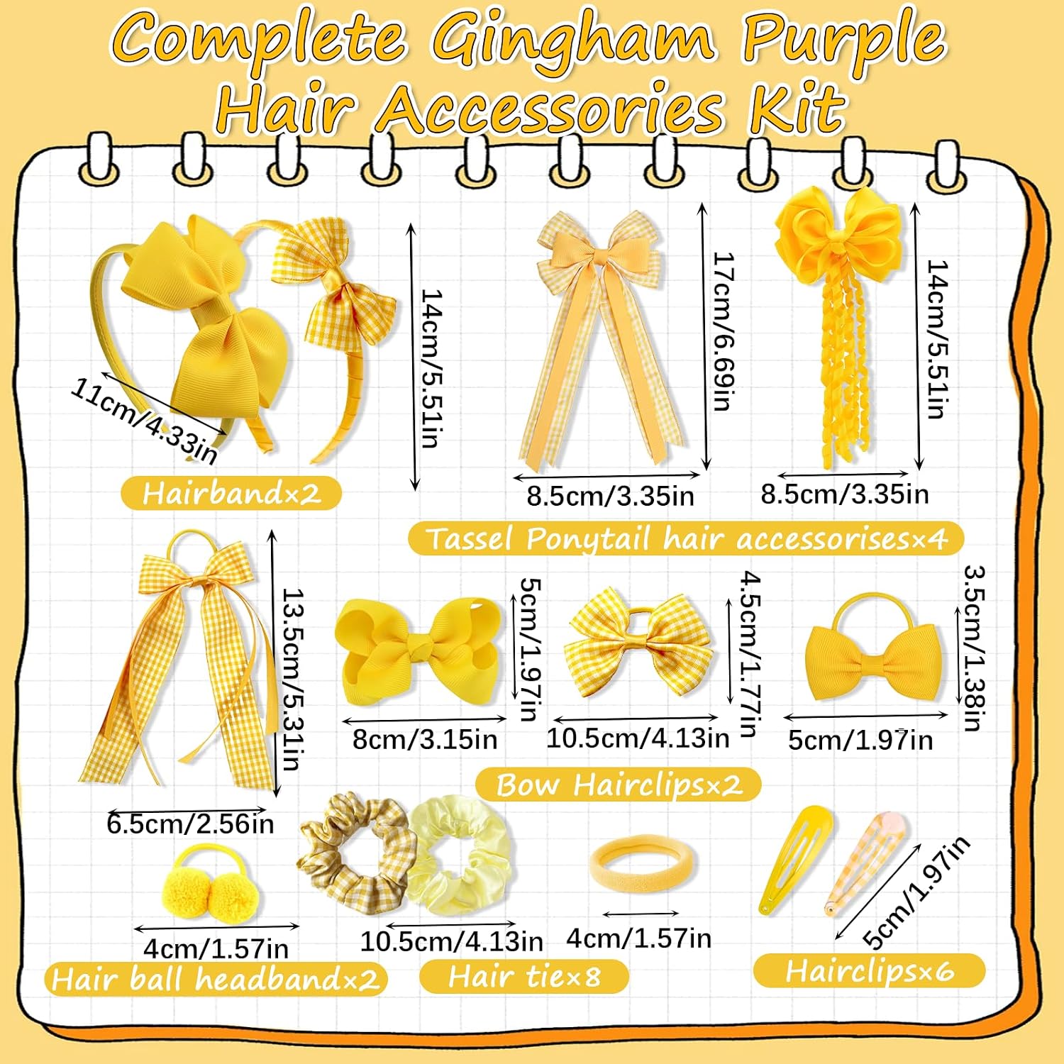 Green Hair Accessories for Girls, 28 Pcs School Hair Accessories Include Bow Hair Clips Headband Hair Bands Ribbon Ponytail Holder, Hair Bows Set for Girls Daily Dress (Available in blue, red yellow, green )