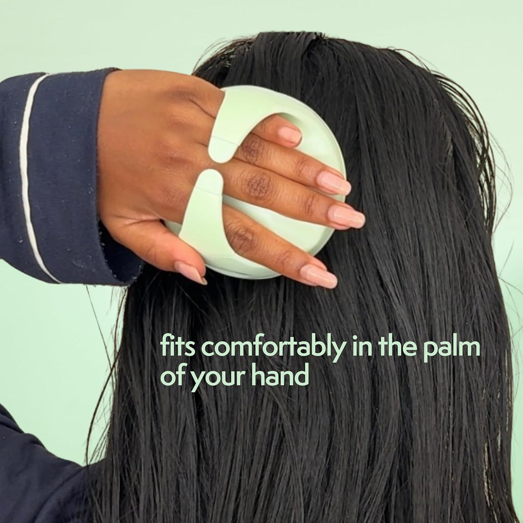 Nature Spell Scalp Massager & Scrubber, Soft Silicone Bristles, Oil Applicator & Exfoliator for Wet and Dry Hair