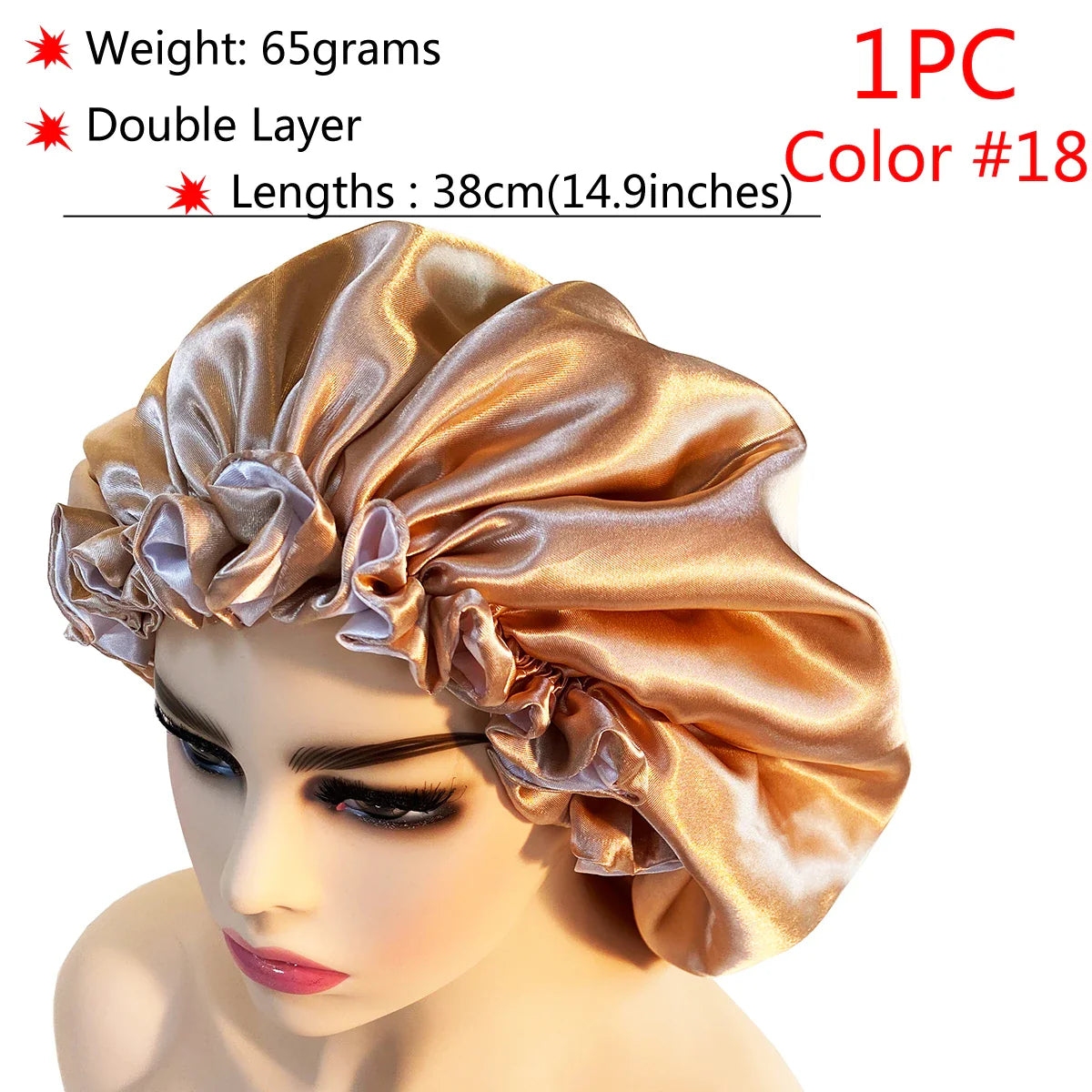 Adjustable Satin Sleep Bonnet