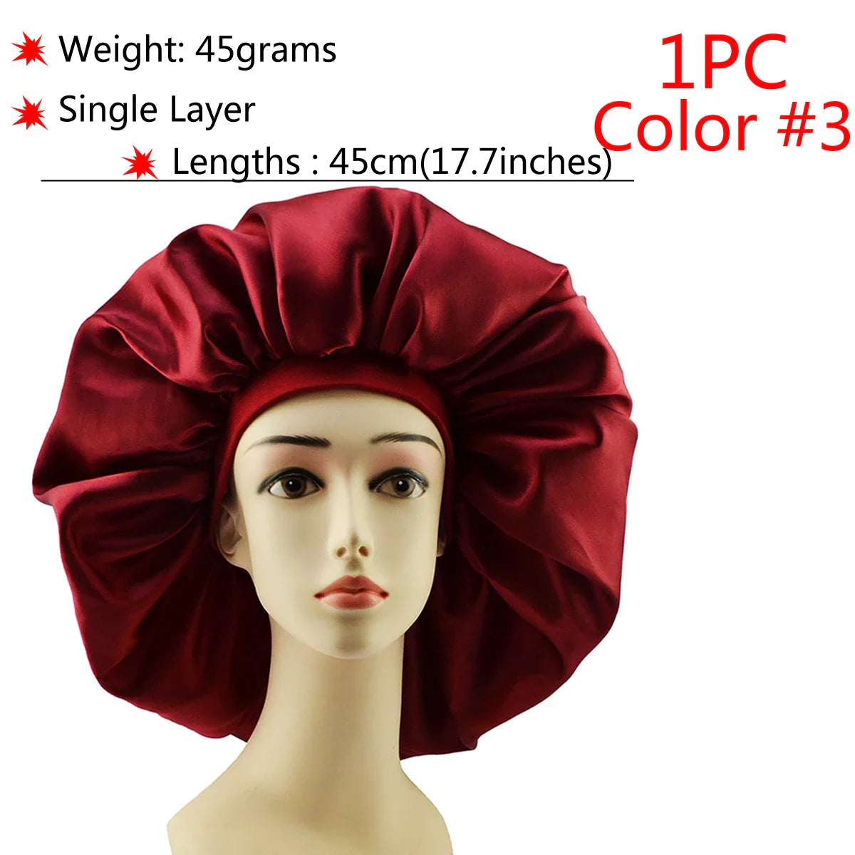 Adjustable Satin Sleep Bonnet
