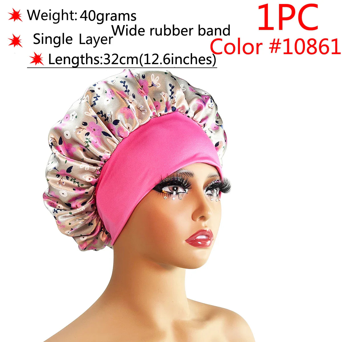 Adjustable Satin Sleep Bonnet