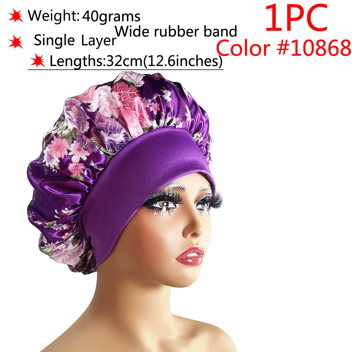 Adjustable Satin Sleep Bonnet
