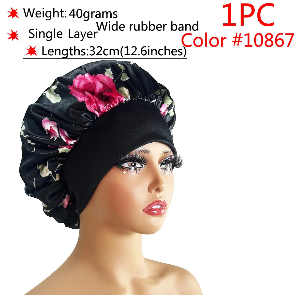 Adjustable Satin Sleep Bonnet