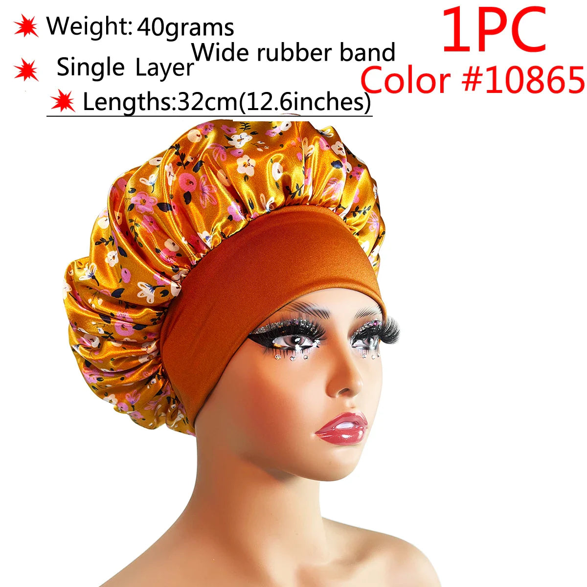 Adjustable Satin Sleep Bonnet