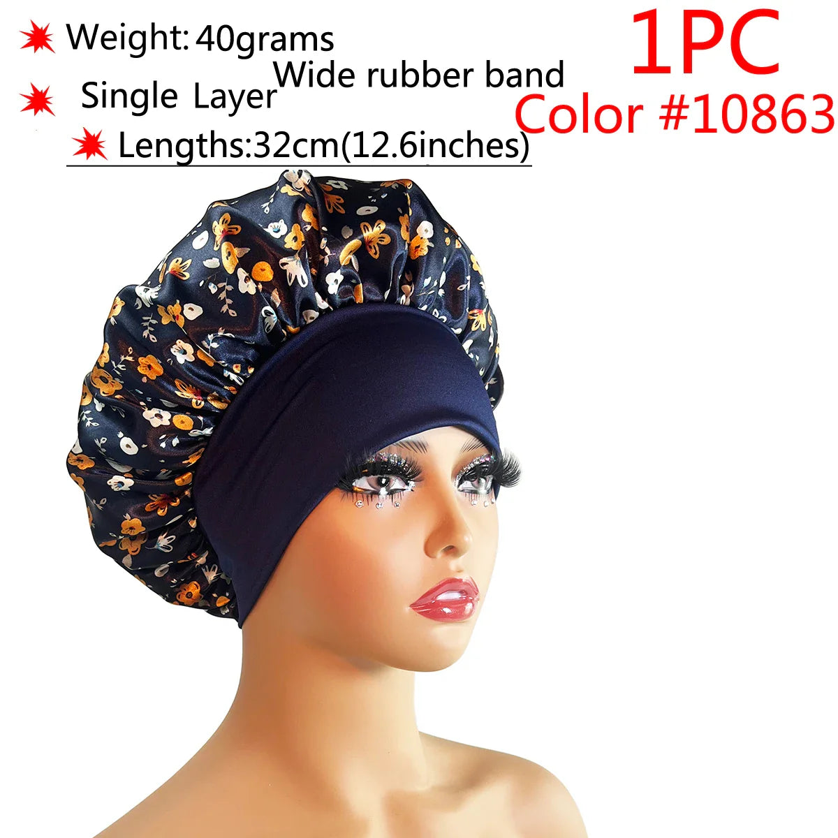 Adjustable Satin Sleep Bonnet
