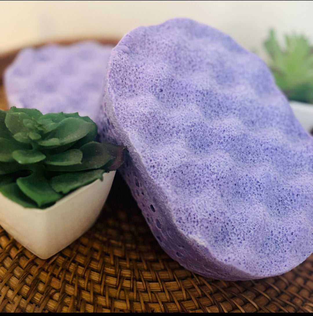 Parma violet soap sponge
