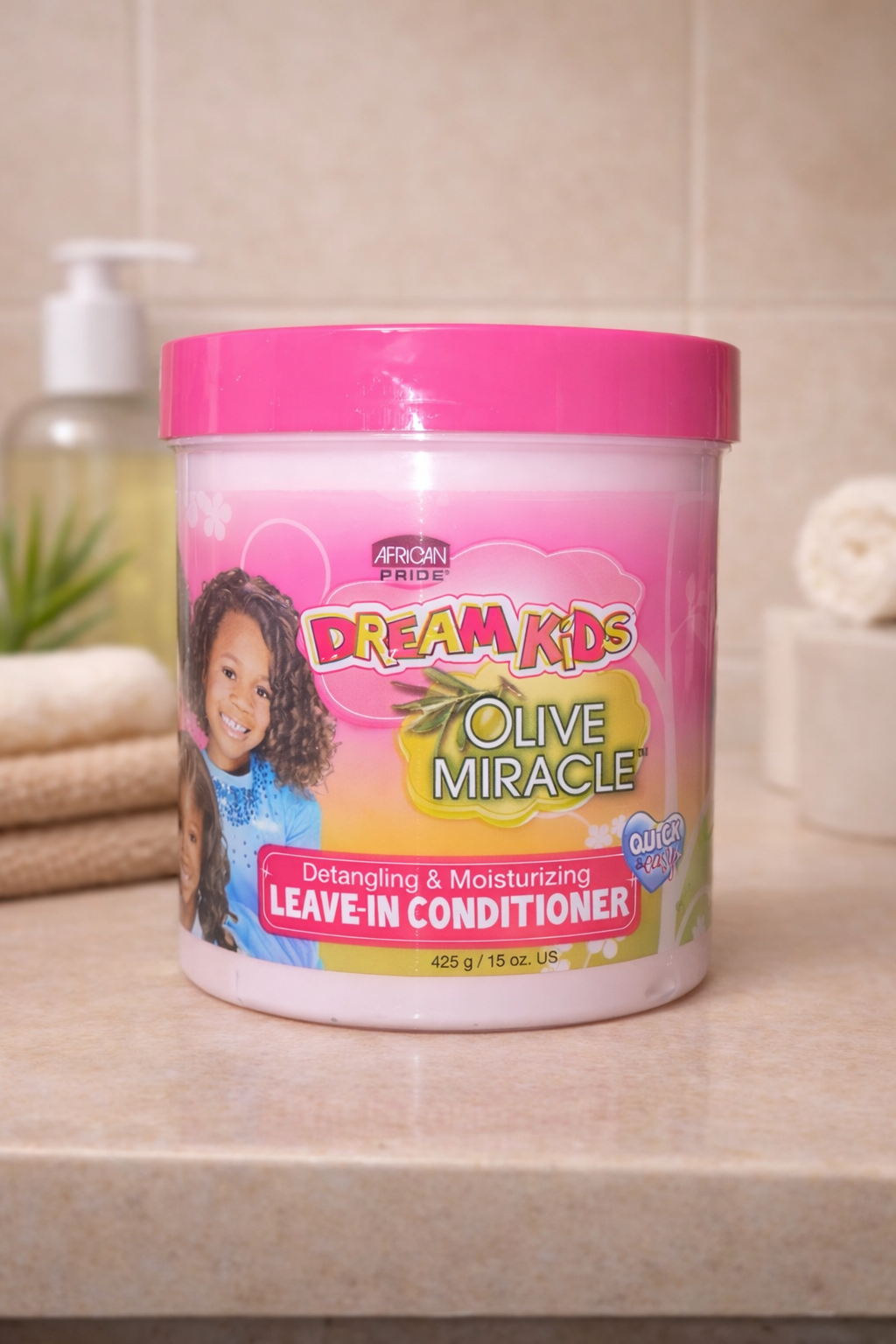 African Pride Dream Kids Olive Miracle Detangling Moisturizing Leave- In Conditioner 425g